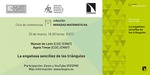 Ciclo de conferencias Miradas Matemáticas: La engañosa sencillez de los triángulos