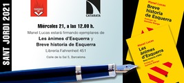 Manel Lucas estará firmando ejemplares deLes ànimes d'Esquerra y Breve historia de Esquerra