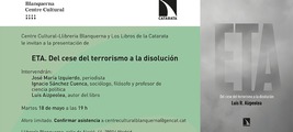 Presentación de  'ETA. Del cese del terrorismo a la disolución'