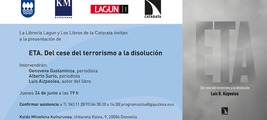 Presentación de  ETA. Del cese del terrorismo a la disolución