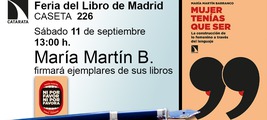 Feria del Libro de Madrid: María Martín Barranco firmará ejemplares de sus libros
