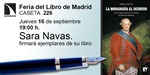Feria del Libro de Madrid: Sara Navas firmará ejemplares de su libro