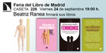 Feria del Libro de Madrid: Beatriz Ranea Triviño firmará sus libros