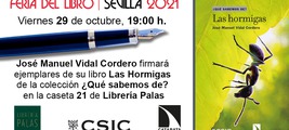 Feria del Libro de Sevilla: José Manuel Vidal Cordero firmará 'Las Hormigas'