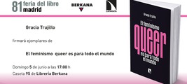 Feria del Libro de Madrid: Gracia Trujillo firmará ejemplares de 'El feminismo queer es para todo el mundo'