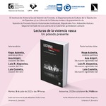 San Sebastián / Donostia: presentación de 'Lecturas de la violencia vasca'