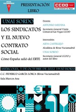 Rivas Vaciamadrid: presentación de 'Los sindicatos y el nuevo contrato social'