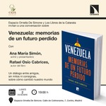 Madrid: presentación de 'Venezuela: memorias de un futuro perdido'