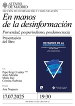 Madrid: presentación de 'En manos de la desinformación'