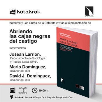 Pamplona-Iruñea: presentación de 'Abriendo las cajas negras del castigo'